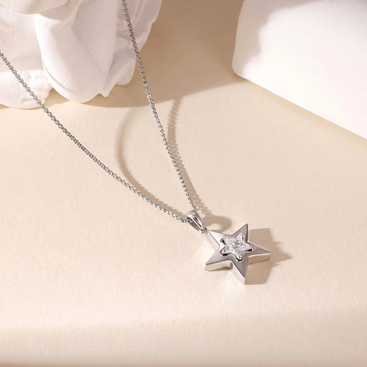 Olivia Star Necklace - Silver