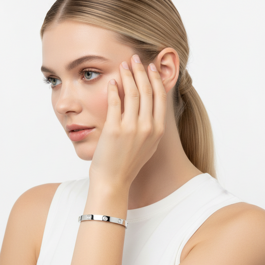 silver zirconia bracelet
