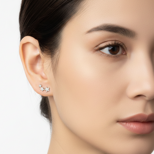 Kaia Star Earrings - Silver