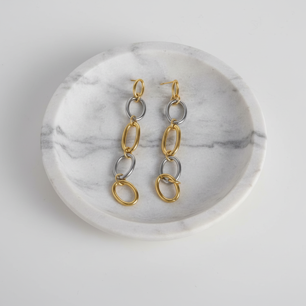Sophia Earrings - Mixed Metal