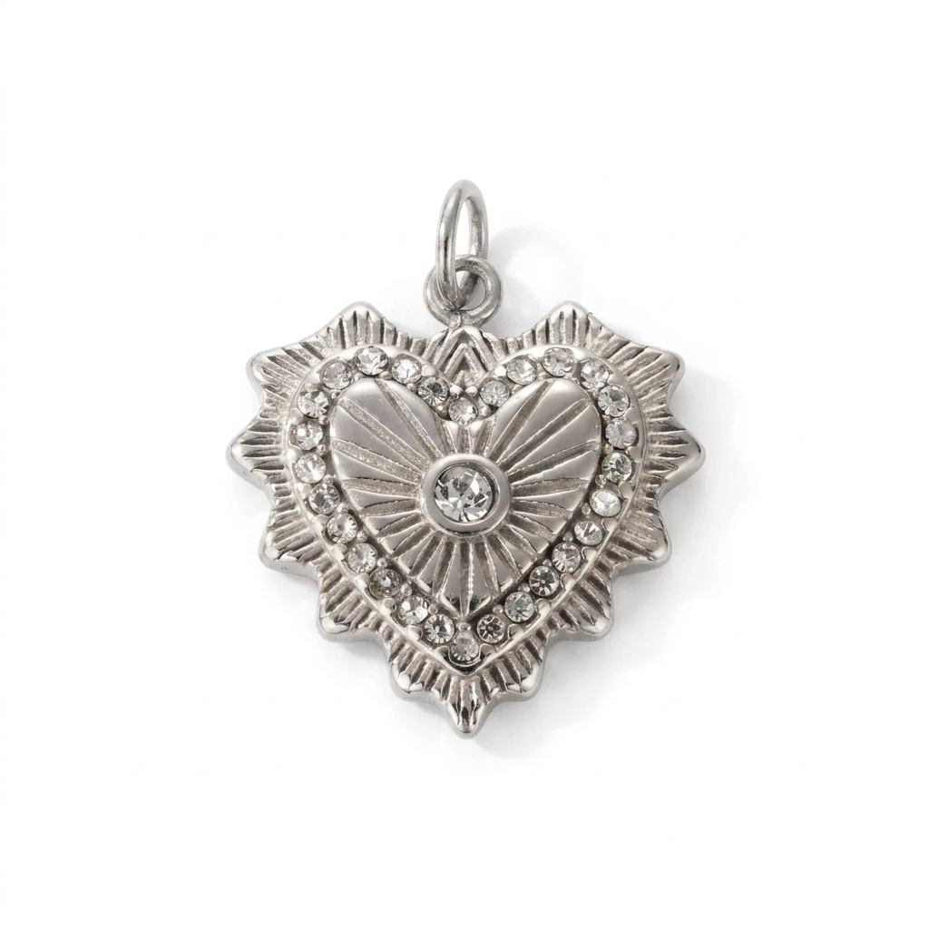 Paved Heart - Silver