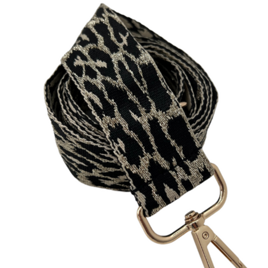 Metallic Gold | Black Leopard Print