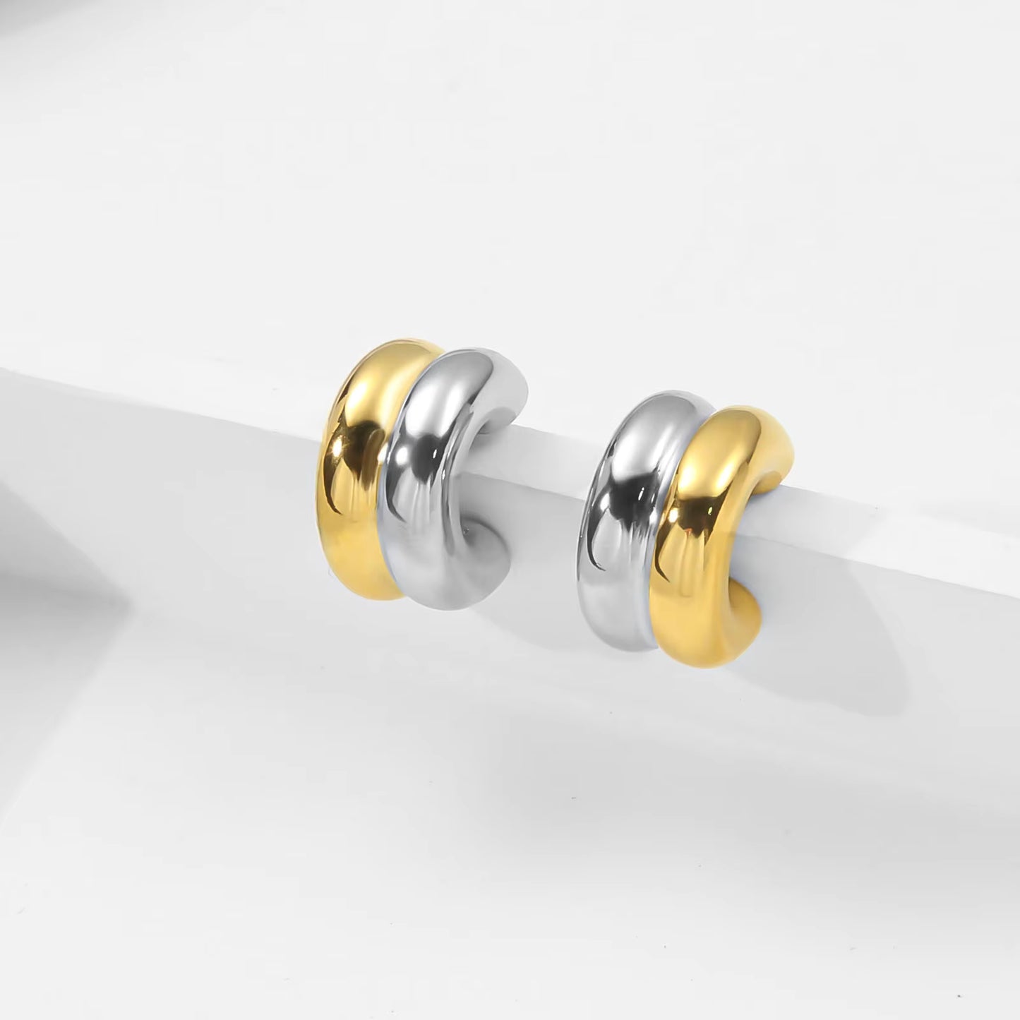 Gina Earrings - Mixed Metal