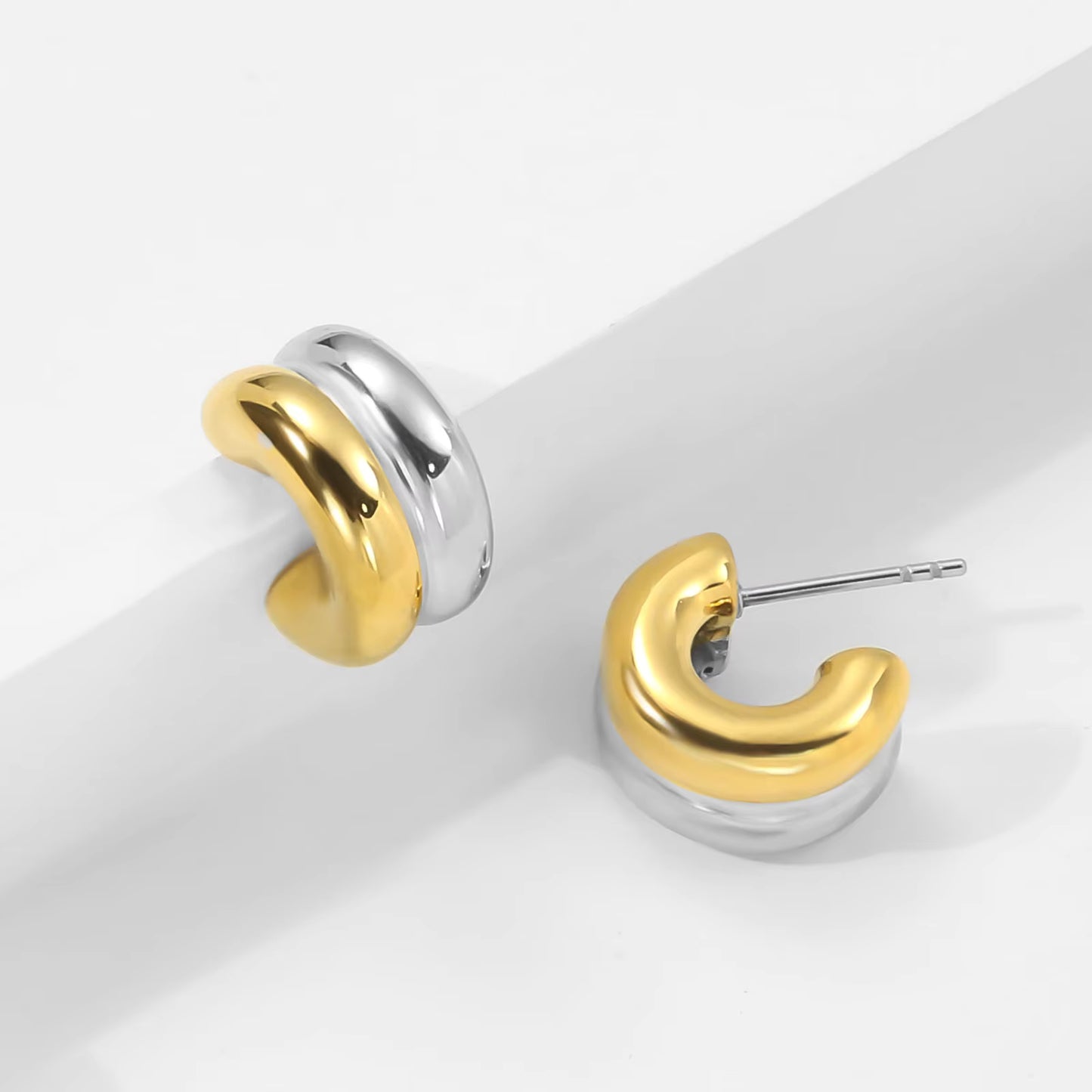 Gina Earrings - Mixed Metal