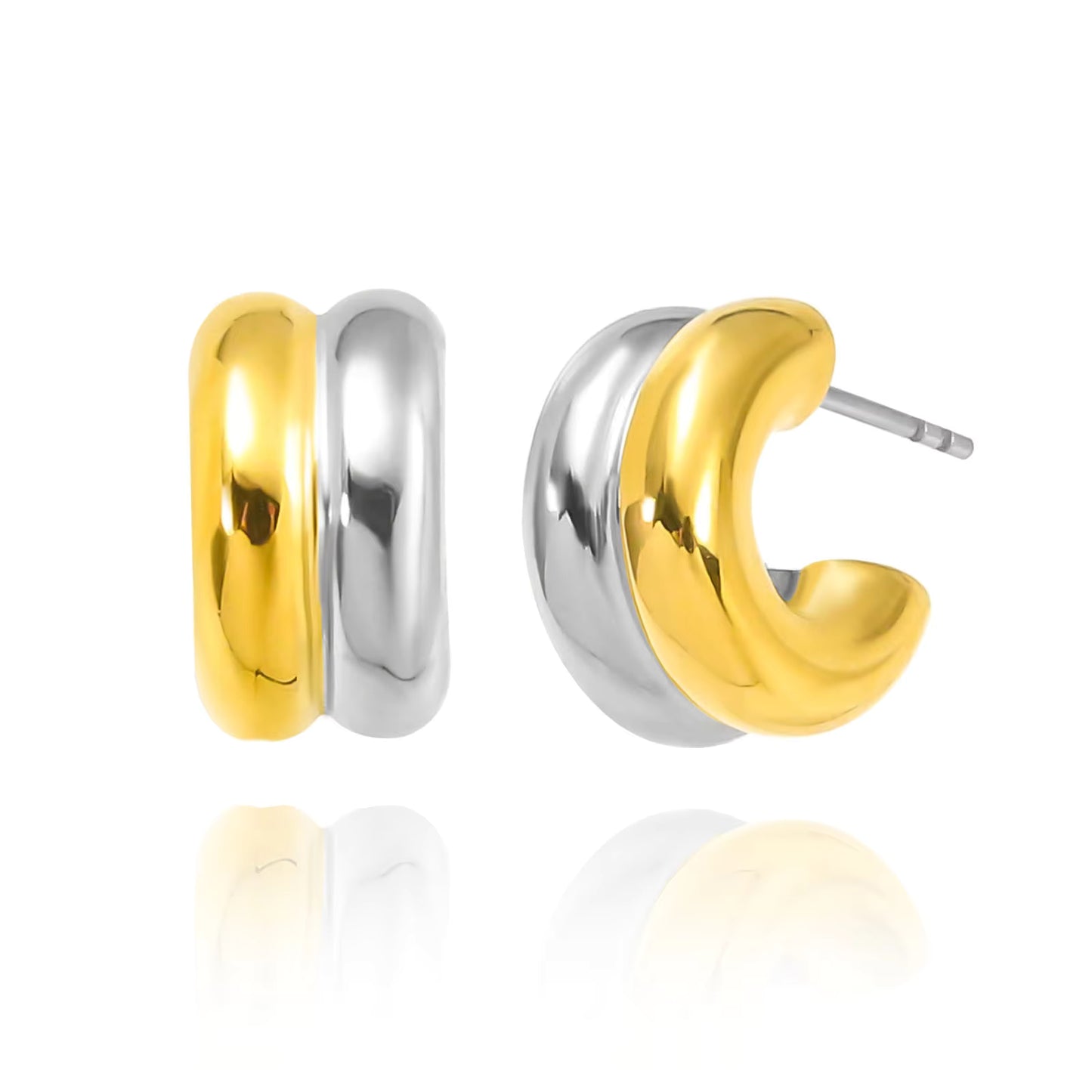 Gina Earrings - Mixed Metal