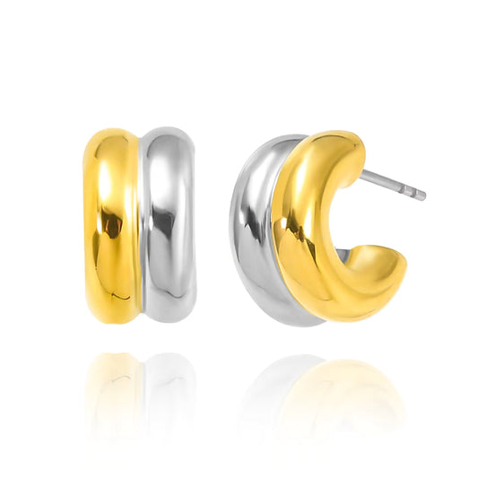 Gina Earrings - Mixed Metal