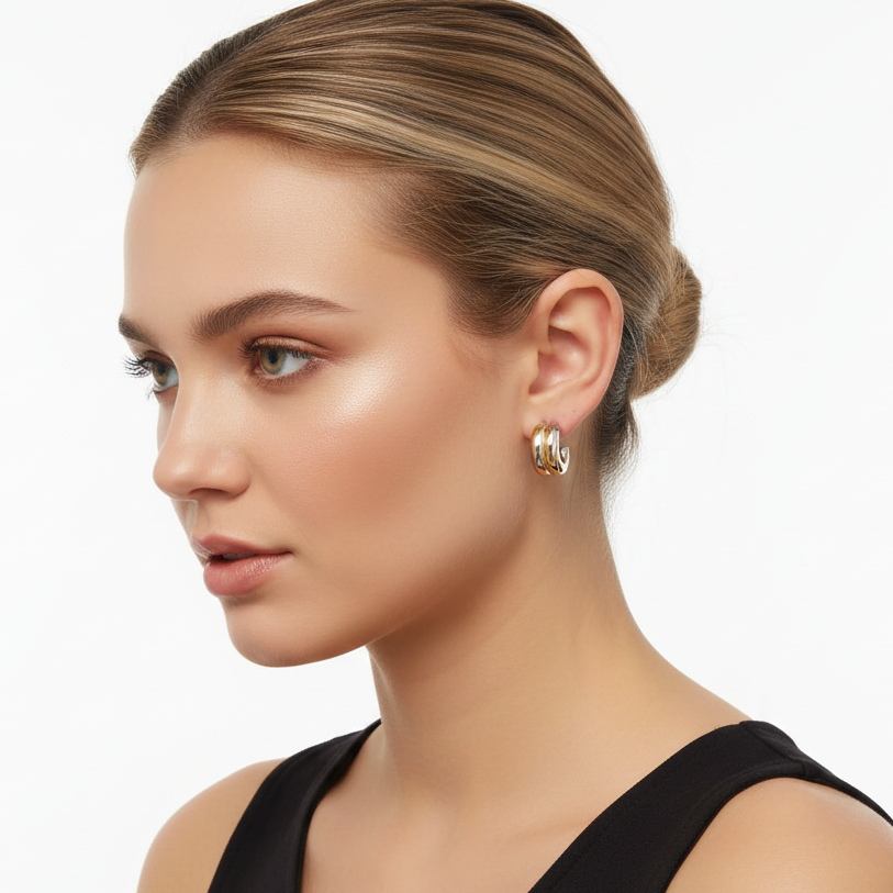 Gina Earrings - Mixed Metal