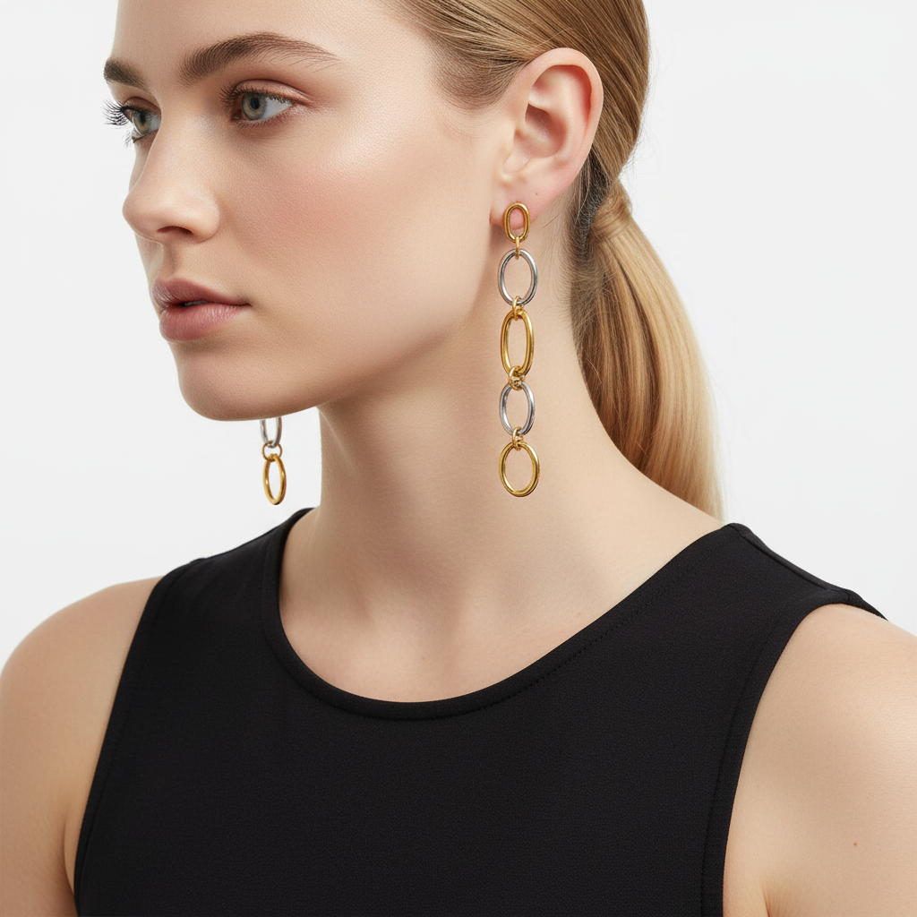Sophia Earrings - Mixed Metal