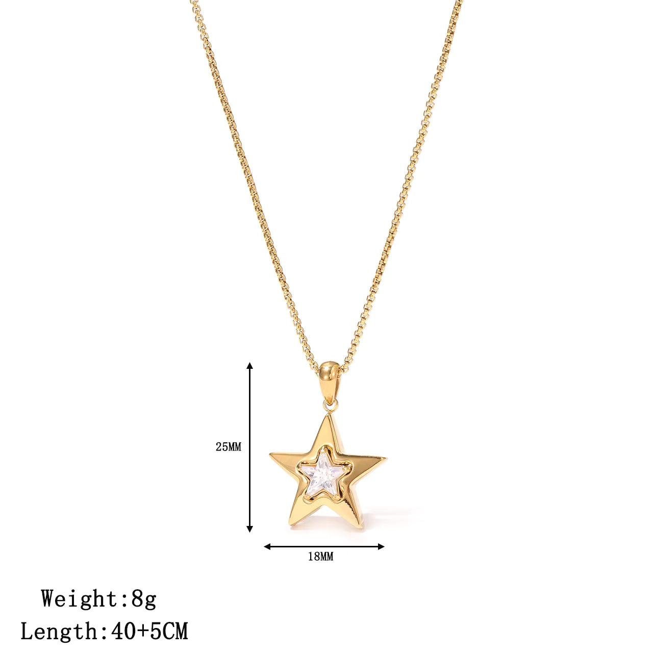 Olivia Star Necklace - Gold
