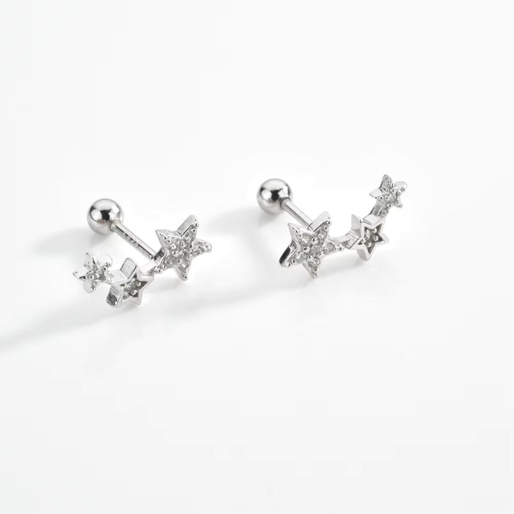 Kaia Star Earrings - Silver