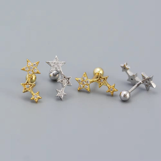 Kaia Star Earrings - Silver