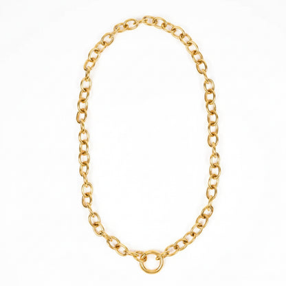 Chunky T Bar Necklace Gold
