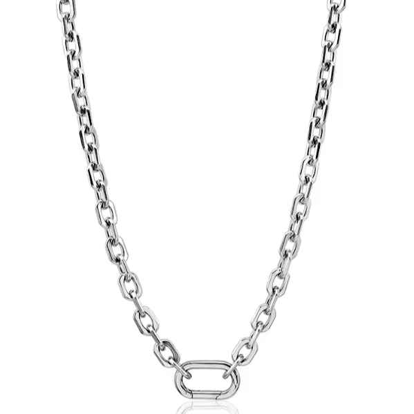 Pedro necklace, silver necklace, carabineer