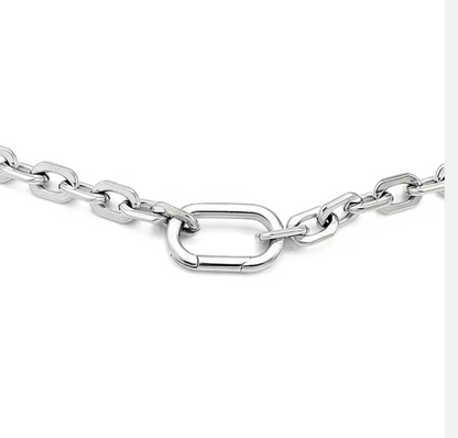 Pedro Silver-LinkCarabineer- Necklace-waterproof-nontarnish