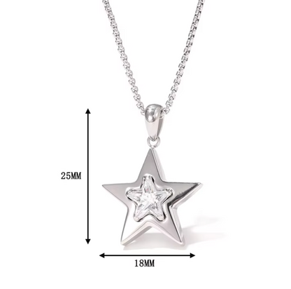Olivia Star Necklace - Silver