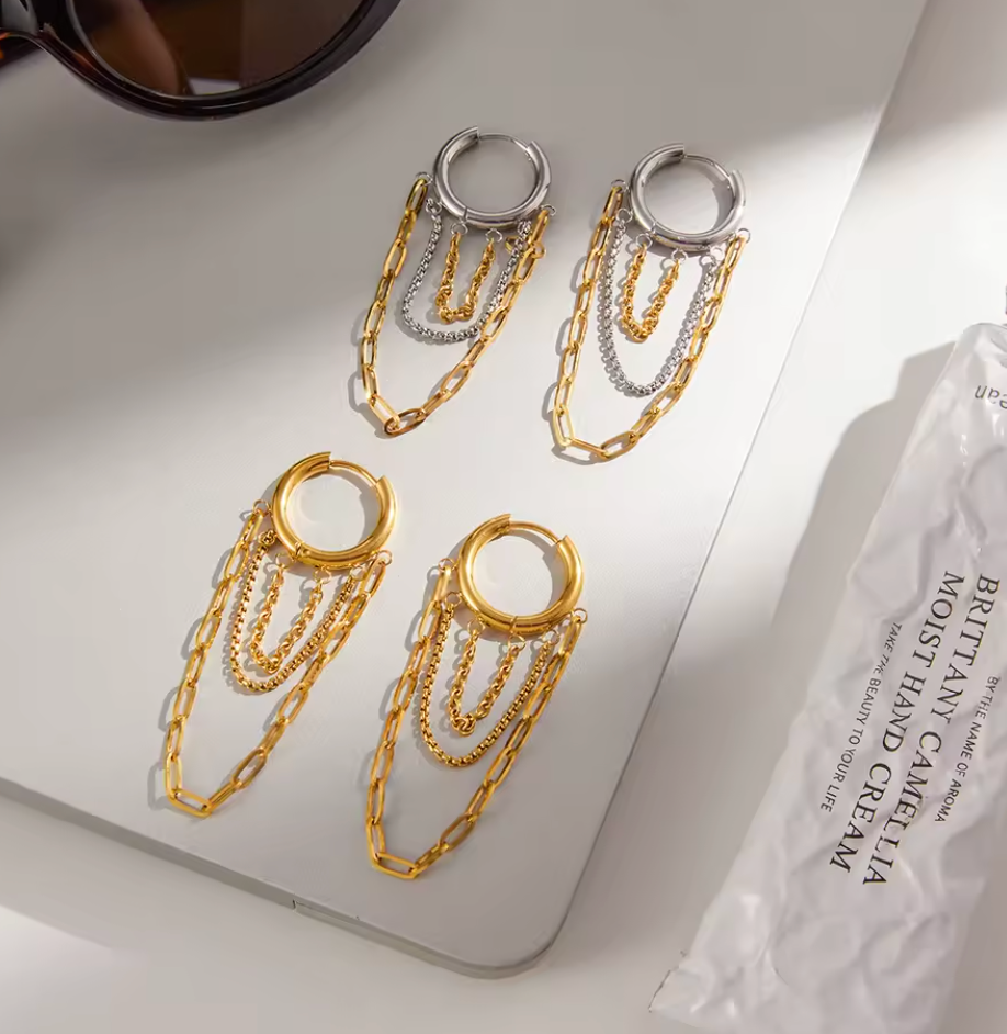 Haven Chain Earrings - mixed