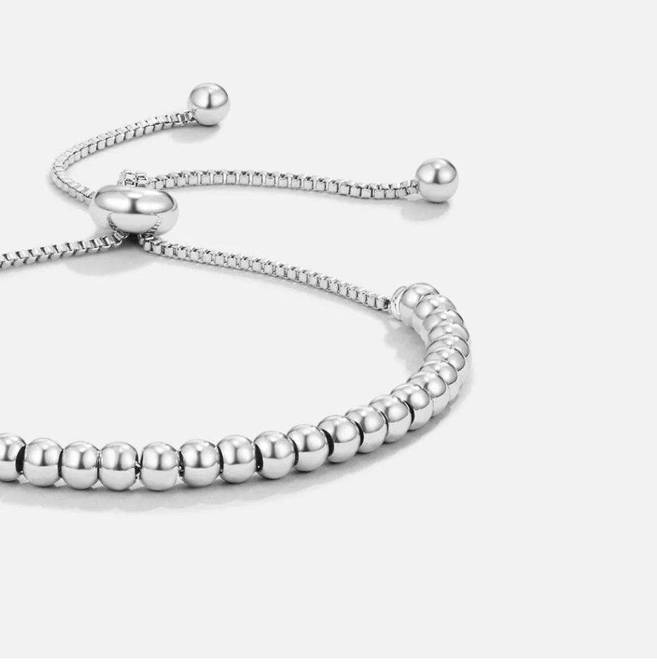 Millie Silver  Bead Bracelet