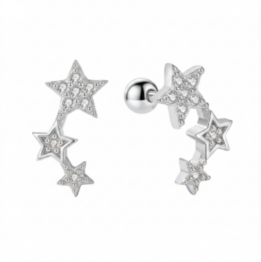 Kaia Star Earrings - Silver