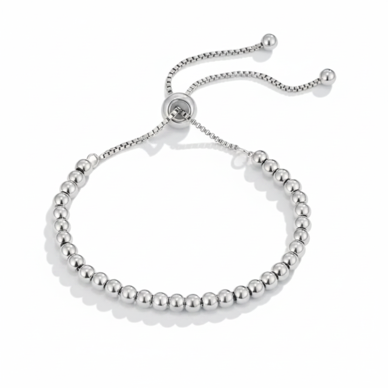 Millie Silver  Bead Bracelet