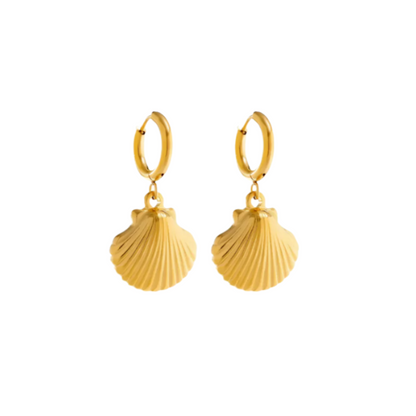 huggies-clam shell-earrings