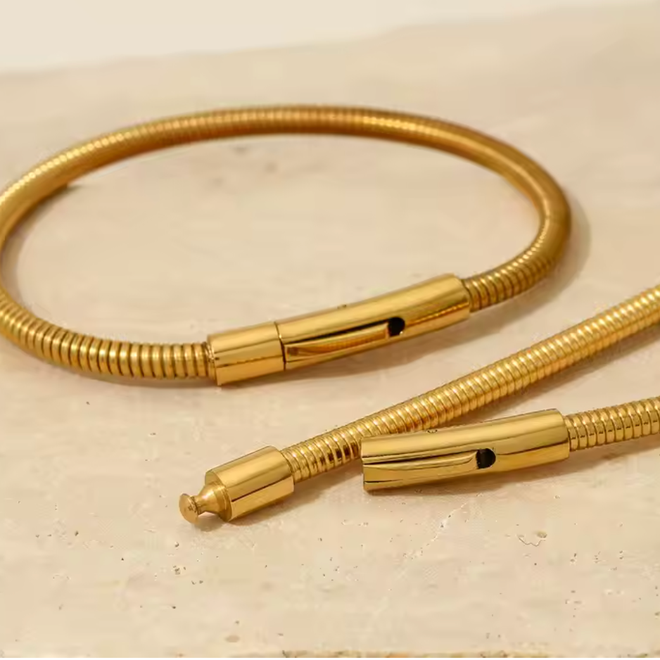 kaden bracelet, snake bracelet, gold bracelet