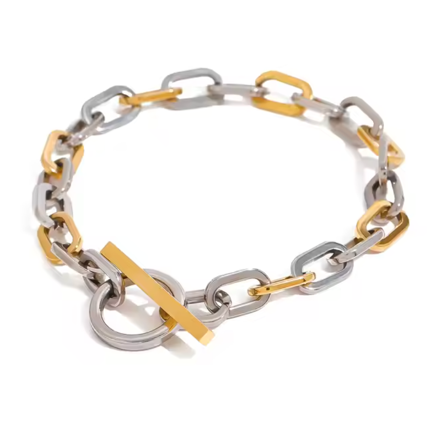 oaklee bracelet mixed metal bracelet